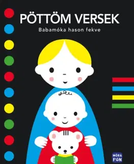 Leporelá, krabičky, puzzle knihy Pöttöm versek - Babamóka hason fekve