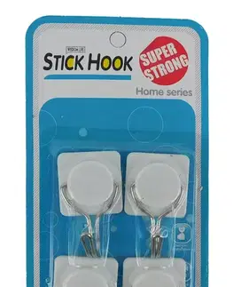 Vešiaky MAKRO - Háčik na vešanie s/4 ks nalepovacie