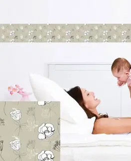 Bordúry Bordúry na stenu- Biele kvety
