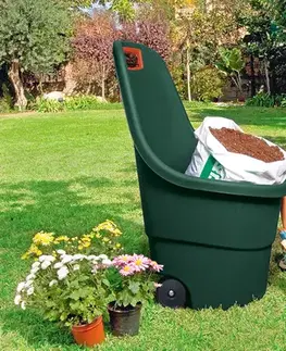 Záhradné vozíky KETER Vozík CASUAL 55 L | zelená/oranžová