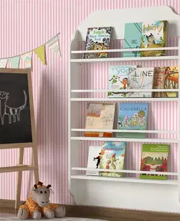 Regály DELUXE MONTESSORI detský regál, biela matná