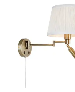 Svietidlá Markslöjd 109017- LED nástenné svietidlo PIVOT 1xE27/40W/230V + LED/4W krémová/mosadz 109017
