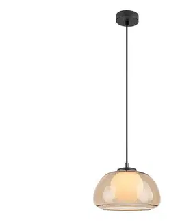 Svietidlá Rabalux 72273 - Luster na lanku ELOWEN 1xG9/5W/230V hnedá/dymová 72273