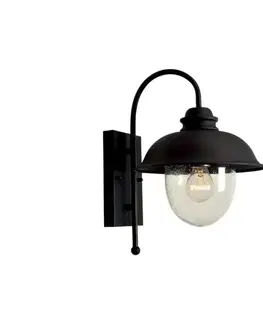 Svietidlá  Vonkajšie nástenné svietidlo ZUNA 1xE27/60W/230V IP44 čierna SKU013582