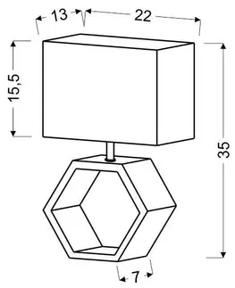 Stolové lampy Stolová lampa 1X40W E27 béžová VIDAL