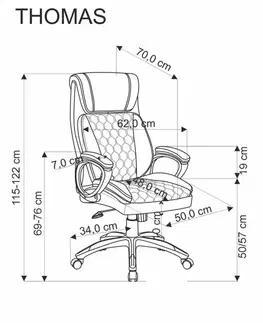 Kancelárske stoličky Kancelárske kreslo THOMAS Halmar