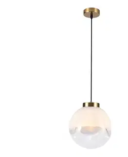 Svietidlá Viokef Lighting Závesný luster VANA na lanku 1xE27/40W/230V biela/zlatá 4313600