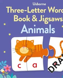 Leporelá, krabičky, puzzle knihy First Words Jigsaw Book: Animals - Kate Nolan