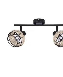 Stropná svetla Juicy lampa sufitowa listwa czarny 2x40W E14 klosz czarny