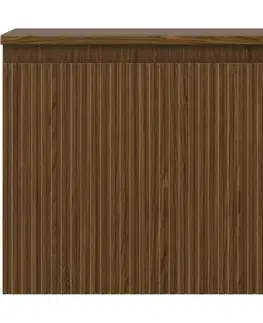 Kúpeľňový nábytok MEXEN/S - Rivel kúpeľňová skrinka pod umývadlo 60 cm s doskou, 1 šuplík, reliéf, orech 91A20-06047-1-BFC86