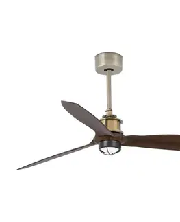 LED osvetlenie FARO Barcelona FARO 33398WT1N-LED stmievateľný látor JUST FAN M 16W/230V priemer 128 cm hnedá/mosadz WT + DO 33398WT1N