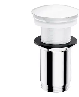 Svietidlá OMNIRES A716BP - Umývadlový výpust CLICK-CLACK pr. 6,6 cm lesklá biela A716BP