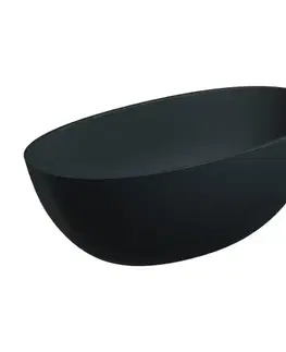Vane OMNIRES - SHELL M+ vaňa voľne stojaca, 148 x 75 cm, matná čierna láva SHELL148WWBLV