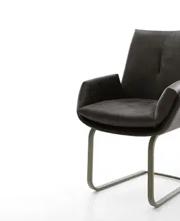 Jedálenské stoličky DELIFE Jedálenská stolička Clea-Flex mikrovlákno antracitová vintage jedálenská stolička plochý titánová farba