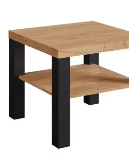 Konferenčné stolíky v podkrovnom štýle Konferenčný stolík Olaf VII čierna/craft