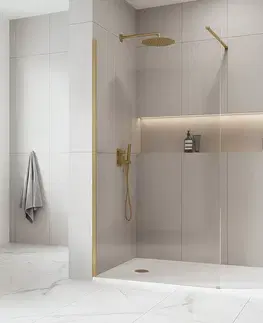 Sprchové dvere REA/S - Sprchová zástena Flexi Transparent / Brush Gold 80 KPL-K99267