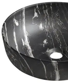Umývadlá SAPHO - RONDEA keramické umývadlo na dosku priemer 41cm, carnico mramor AR445CM