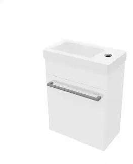 Kúpeľňové skrinky Kúpeľňová zostava Laura D40 1D bianco lucido