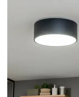 Svietidlá BRILAGI - Kúpeľňové stropné svietidlo POOL 2xE27/15W/230V priemer 30 cm IP54 čierna FG-R300-E27-BLK