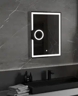 Kúpeľňové zrkadlá MEXEN - Onyx zrkadlo s osvetlením s kozmetickým zrkadlom 60 x 80, LED 600 9813-060-080-611-00