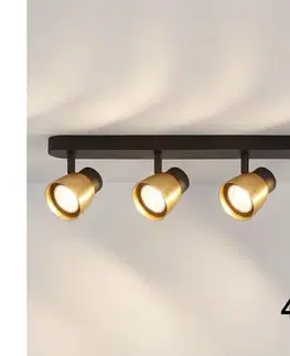 Svietidlá BRILAGI - LED RGBW stmievateľné bodové svietidlo NUGGET 4xGU10/4,8W/230V čierna/zlatá BG3442+4xAI2382