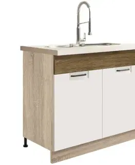 Kuchynské skrinky stojace Skrinka do kuchyne Favorit 13d Sonoma/White+Ribbeck