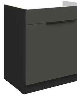 Kuchynské skrinky stojace Kuchynská skrinka Aria-Gr/Bl Anti Fingerprint 80zl 1s Bb