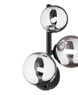Svietidlá Ideal Lux - LED nástenné svietidlo PERLAGE 3xG9/3W/230V čierna/dymová 271439