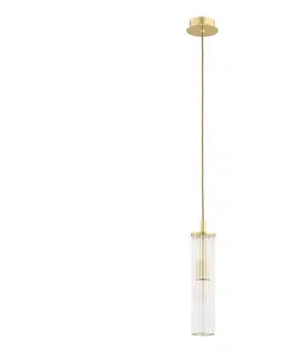 Svietidlá Argon 8489 - Luster na lanku HAMPTON 1xE14/7W/230V zlatá 8489