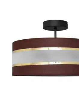 Svietidlá  Luster na tyči HELEN 3xE27/15W/230V hnedá/čierna/zlatá P-0804-15/3 BK-B +BR+GO+MAT
