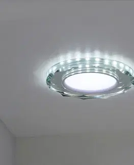 Bodové svetlá Stropné bodové svietidlo Ssp-25 Ch/Tr+Wh 8W Led 230V prstencové LED biele - POSLEDNÉ KUSY