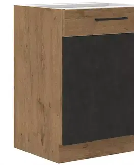 Kuchynské skrinky stojace Skrinka do kuchyne VIGO grafit mat 60D 1F BB
