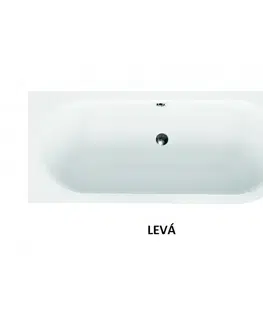 Vane BESCO - Asymetrická vaňa AVITA SLIM - Nožičky k vani - S nožičkami, Rozmer vane - 170 × 75 cm, Spôsob prevedenia - Ľavé VANAVIT170SLIML + OLVPINOZ