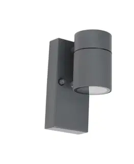 Vonkajsie svetlo so senzorom Vonkajšia nástenná lampa antracit IP44 so senzorom súmraku - Solo