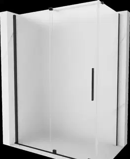 Sprchovacie kúty MEXEN/S - Velár sprchovací kút, posuvné dvere 160 x 75, dekor, čierna 871-160-075-31-70