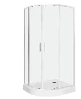 Sprchovacie kúty Sprchovací kút 80 x 100 cm Kerra Solid RA 80x100 CHR, ľavý, s vaničkou 5907548124562