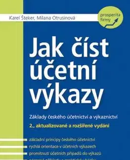 Dane, účtovníctvo Jak číst účetní výkazy - 2. vydání - Karel Šteker,Milana Otrusinová