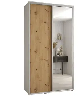 Šatníkové skrine Skriňa 45 Canaris 3 120 biela/artisan/silver