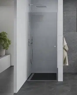 Sprchovacie kúty MEXEN - Pretoria sprchové dvere krídlové 90, transparent, chróm sa stenovým profilom 852-090-000-01-00