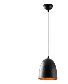 Svietidlá  Luster na lanku TATTOO 1xE27/40W/230V, priemer 20 cm, čierny 584TTM1264