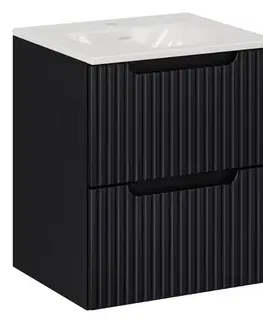 Skrinky do kúpeľne ArtCom Kúpeľňová skrinka s umývadlom NOVA Black U50/1 | 50 cm