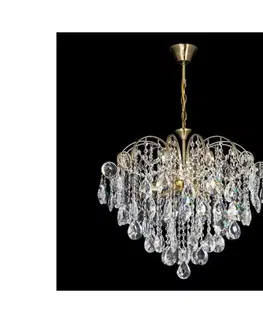 Svietidlá  Krištáľový luster na reťazi 6xE27/60W/230V W-E 1364/6 AB
