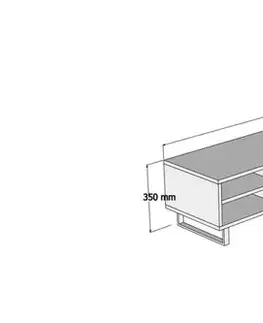 TV stolíky TV stolík Eray - Walnut, Anthracite