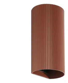 Svietidlá FARO Barcelona FARO 40545 - Nástenné svietidlo SOLE 2xGU10/8W/230V tehlová vrúbkovaná guľatý 40545