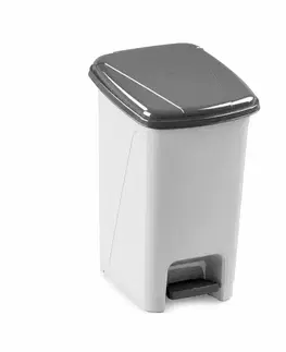 Koše odpadkové MAKRO - Kôš odpadkový 25 l šlapací stredný biely