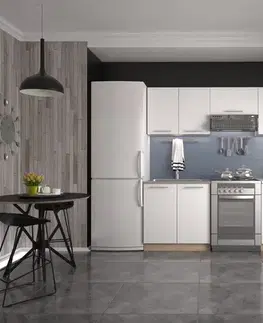 Kuchynské linky HALMAR Daria 240 kuchyňa biela / dub sonoma