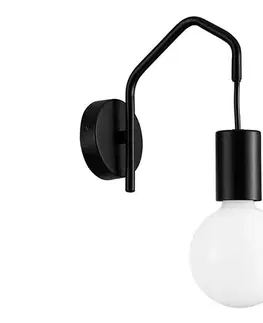 Svietidlá  Nástenná lampa BASSO 1xE27/40W/230V čierna 21-70999