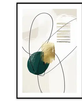Dekorácie a bytové doplnky Obraz Artbox Digi 50x70 Ab110 Green Shape