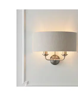 Svietidlá Endon 94403 - Nástenné svietidlo HIGHCLERE 2xE14/40W/230V šedá/matný chróm 94403