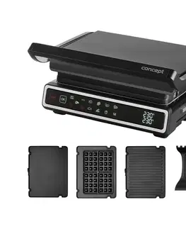 Predlžovacie káble Concept ge3550 - Kontaktný gril s teplotnou sondou 2000W/230V čierny ge3550